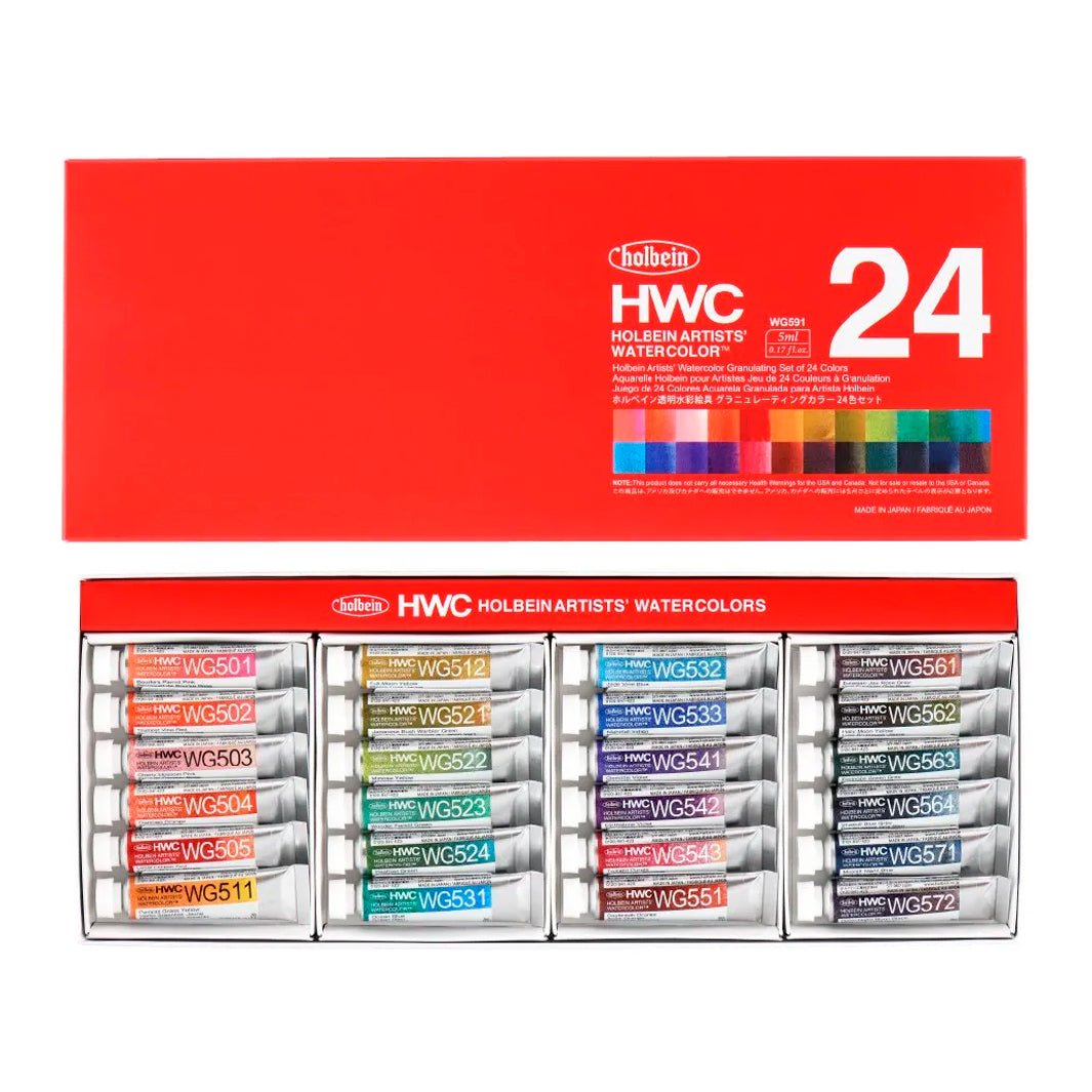 Acuarelas Holbein Artists' Watercolors con 24 Granulating
