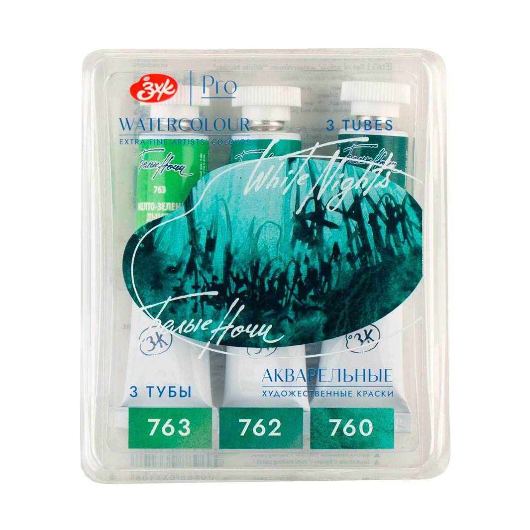 Acuarelas White Nights con 3 Granulados Moss