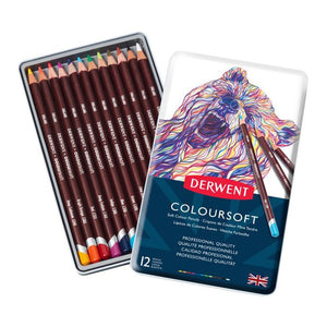 Colores Derwent Coloursoft con 12