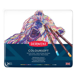 Colores Derwent Coloursoft con 24