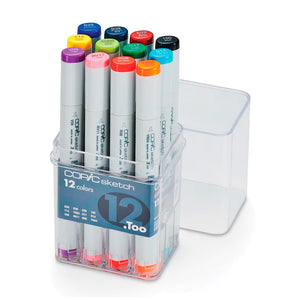 Marcadores Copic Sketch con 12 Básicos