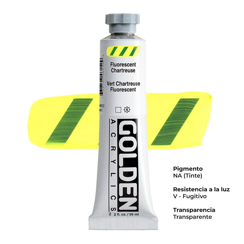 Acrílico Golden Heavy Body 59 ml Tonos Neón