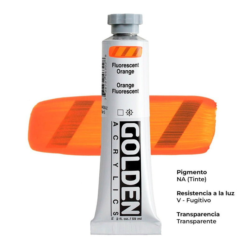 Acrílico Golden Heavy Body 59 ml Tonos Neón