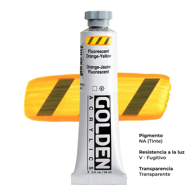 Acrílico Golden Heavy Body 59 ml Tonos Neón