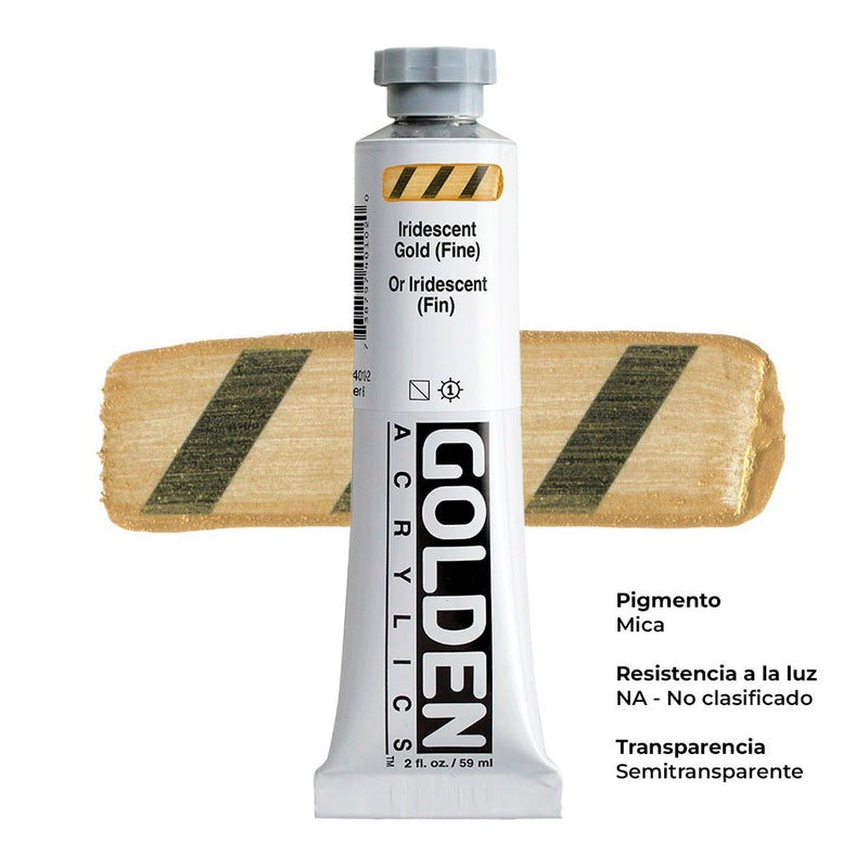 Acrílico Golden Heavy Body 59 ml Tonos Metálicos