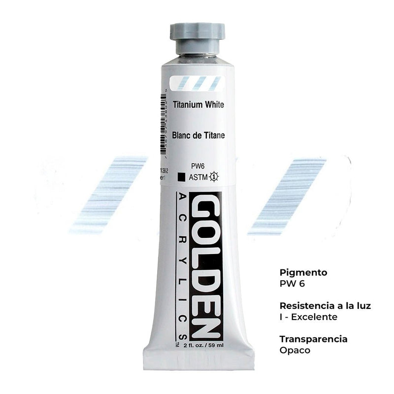 Acrílico Golden Heavy Body 59 ml Blancos, Grises y Negros