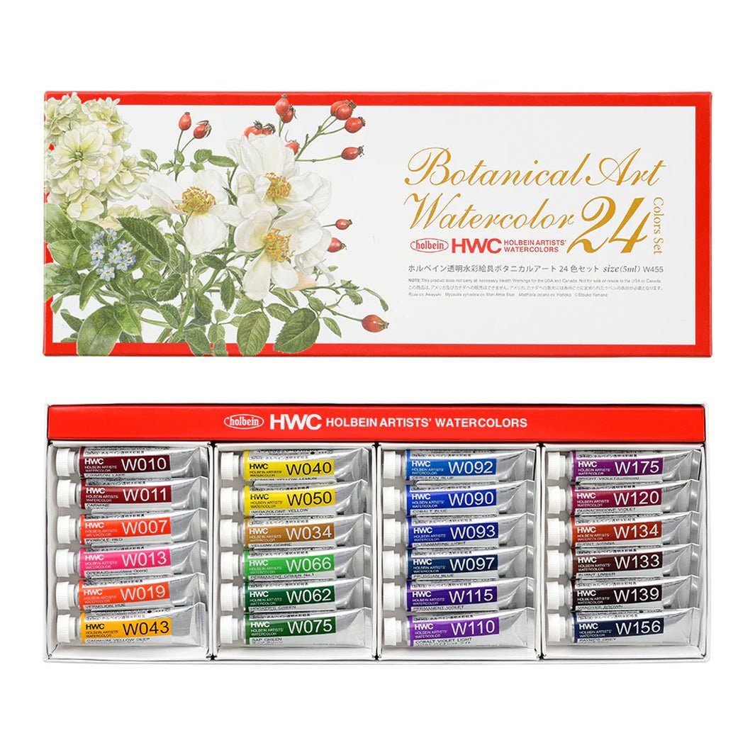 Acuarelas Holbein Artists' Watercolors con 24 Botanical Art