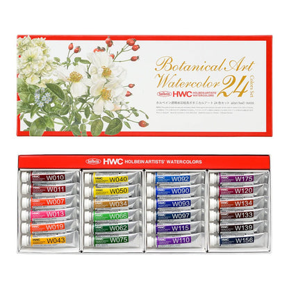 Acuarelas Holbein Artists' Watercolors con 24 Botanical Art