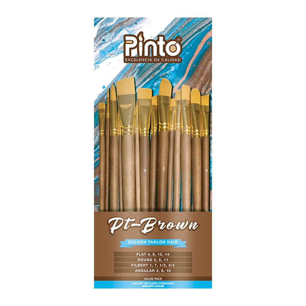 Set Pinceles Pinto PT-Brown 15