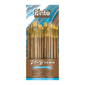 Set Pinceles Pinto PT-Brown 15