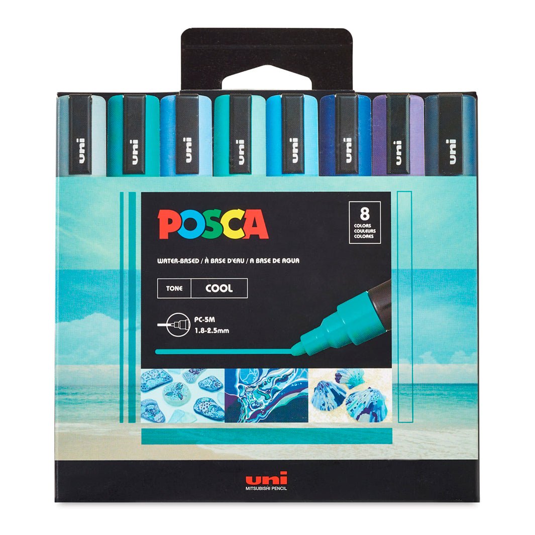 Marcadores Posca 5M Cool Tone Colors con 8