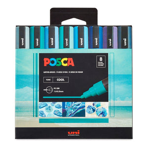 Marcadores Posca 5M Cool Tone Colors con 8