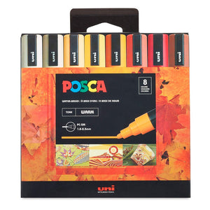 Marcadores Posca 5M Warm Tone Colors con 8