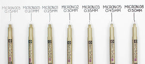 Estilógrafos Sakura Pigma Micron