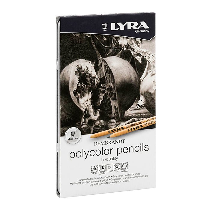 Colores Lyra Rembrandt Polycolor con 12 Tonos Grises