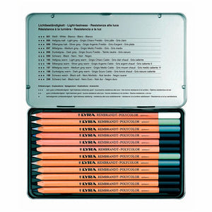Colores Lyra Rembrandt Polycolor con 12 Tonos Grises