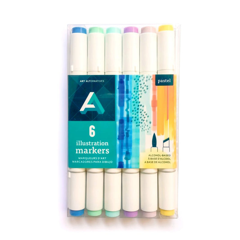 Marcadores Art Alternatives con 6 Pastel