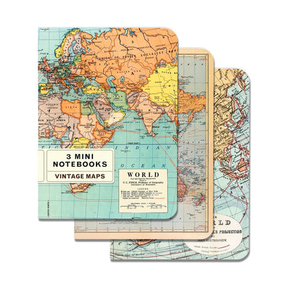 Libretitas Cavallini con 3, Set Vintage Maps