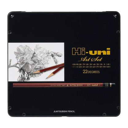 Lápices Hi-Uni Graphite Art Set con 22