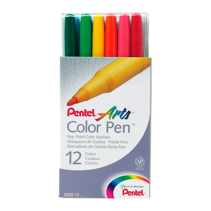 Marcadores Pentel Color Pen con 12