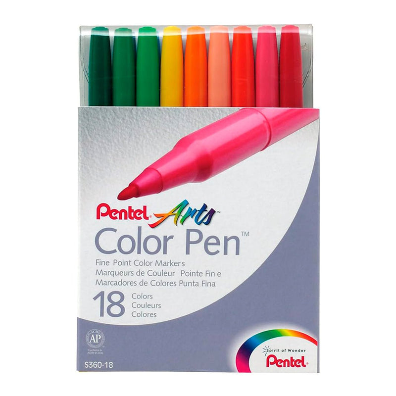 Marcadores Pentel Color Pen con 18