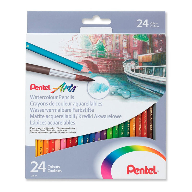 Colores Acuarelables Pentel Watercolor con 24